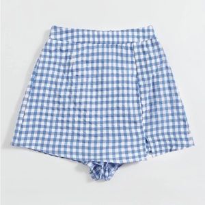 SHEIN | Qutie Buffalo Plaid Split Hem Skort | Size Small
